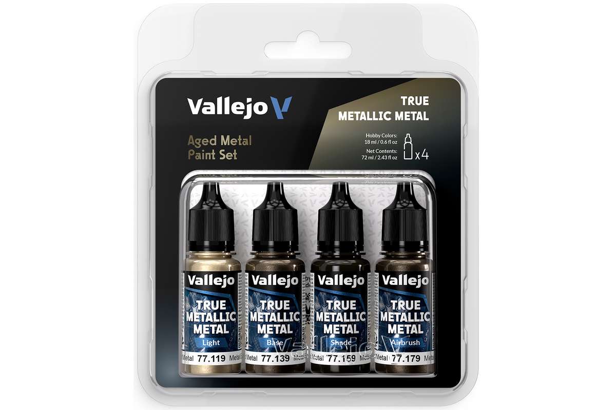 True Metallic Metal set Aged Metal 4x18ml