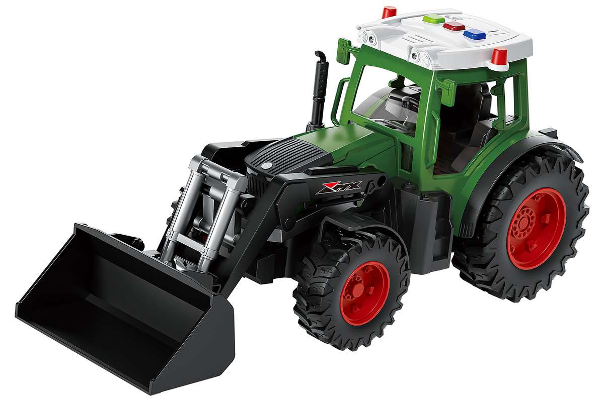 Tractor w/shovel, pull-back, light & sound 