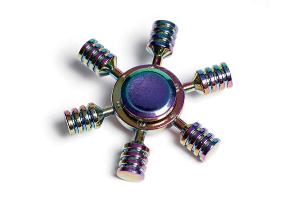 Spinners metal 6-arms flerfarvet