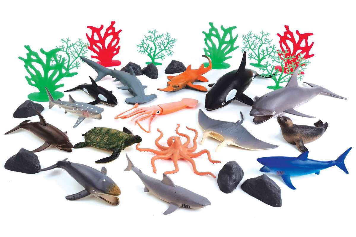 Ocean animals 30pcs in 3,2L bucket