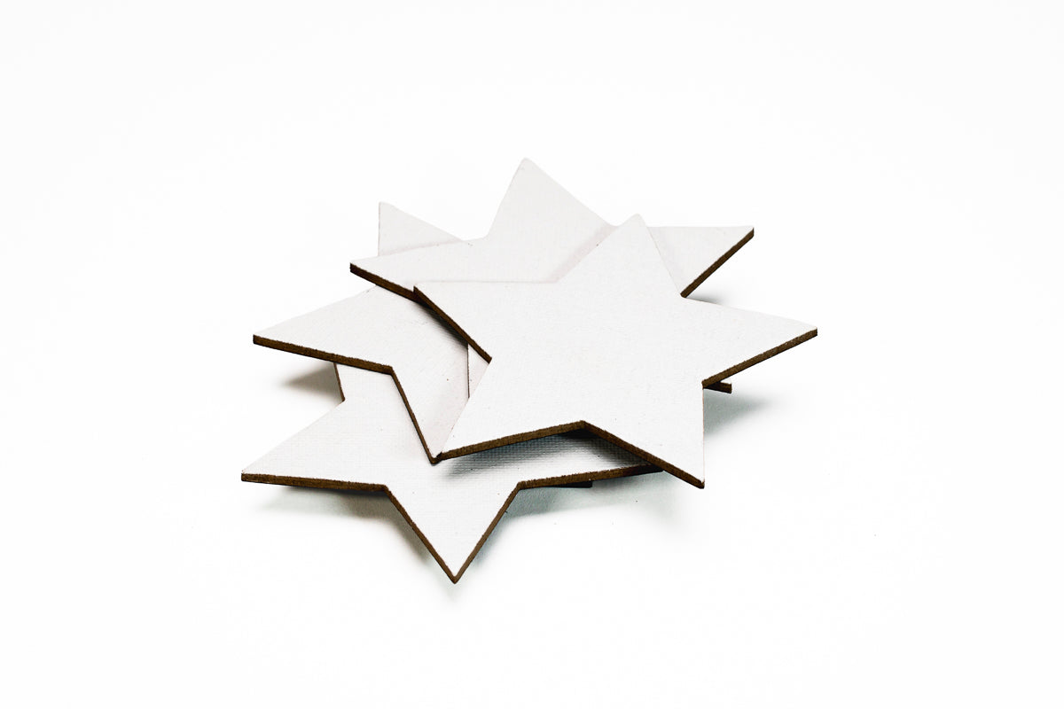 Magnetisk lærrede 4stk. stjerne 10cm