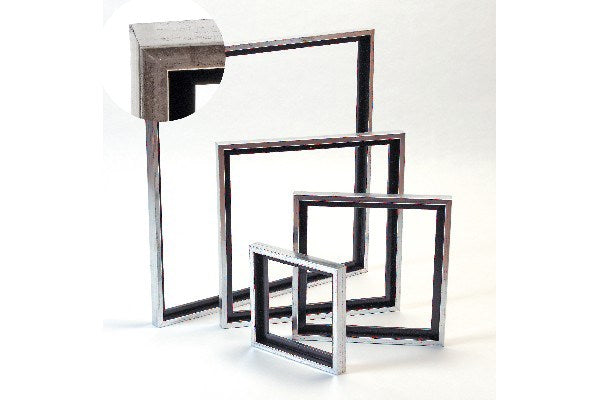 Svæveramme træ antik-silverlook 30x30