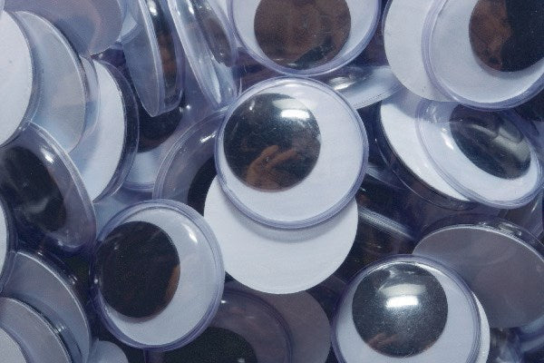 Rulleøjne pålimning sort 16mm