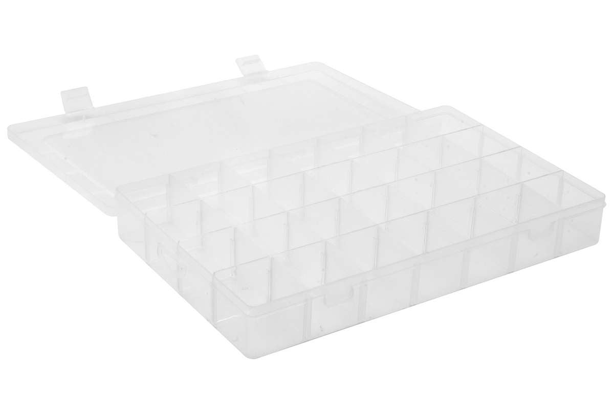 Opbevaringsboks m/28 rum 34,5x21,5x4,7cm
