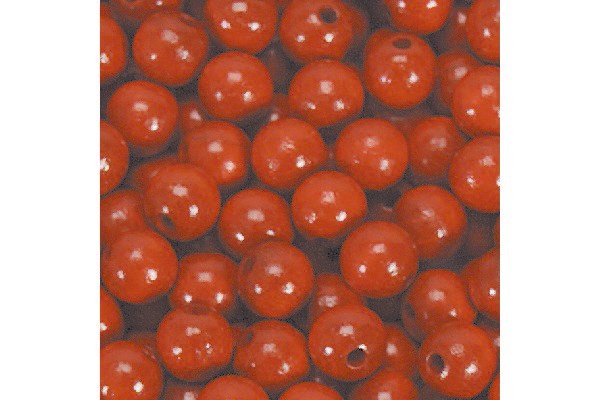 Træperler 22mm rød