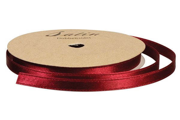 Satinbånd 6mm 10m bordeaux
