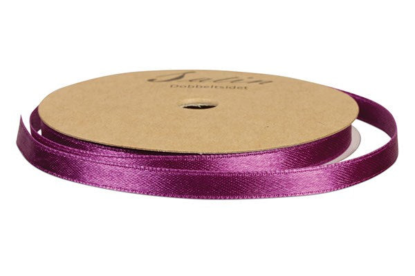 Satinbånd 6mm 10m mørk lilla