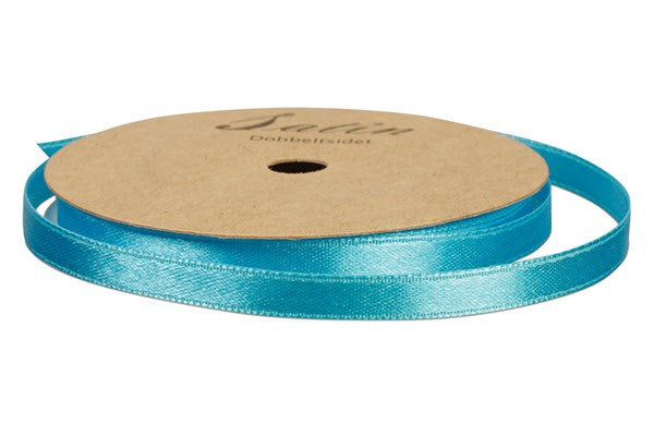 Satinbånd 6mm 10m turkis