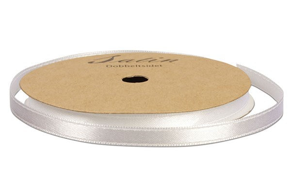 Satinbånd 10mm 10m hvid