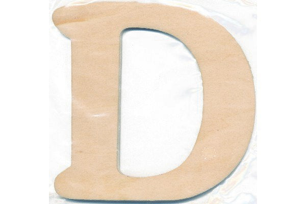 Træbogstav D 10cm x 4mm