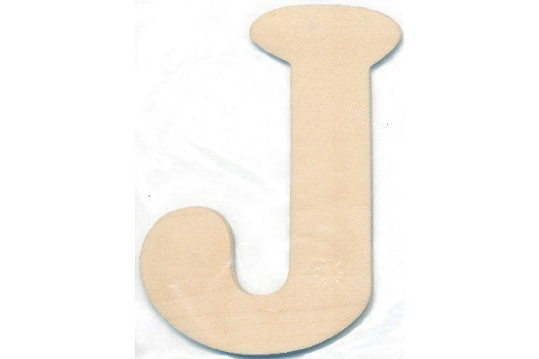 Træbogstav J 10cm x 4mm
