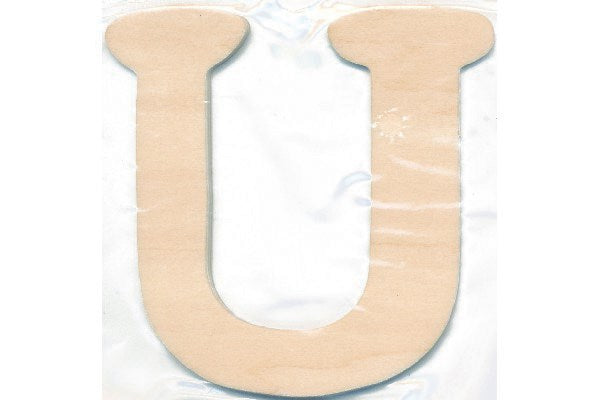 Træbogstav U 10cm x 4mm