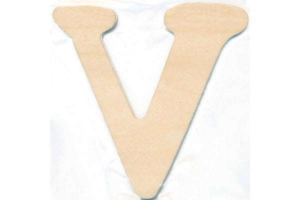 Træbogstav V 10cm x 4mm