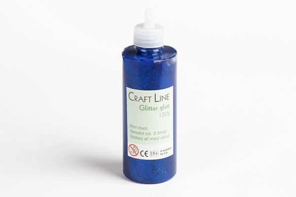 Glitterglue 120g blå
