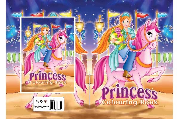 Malebog A4 Princess & Horse 16 sider