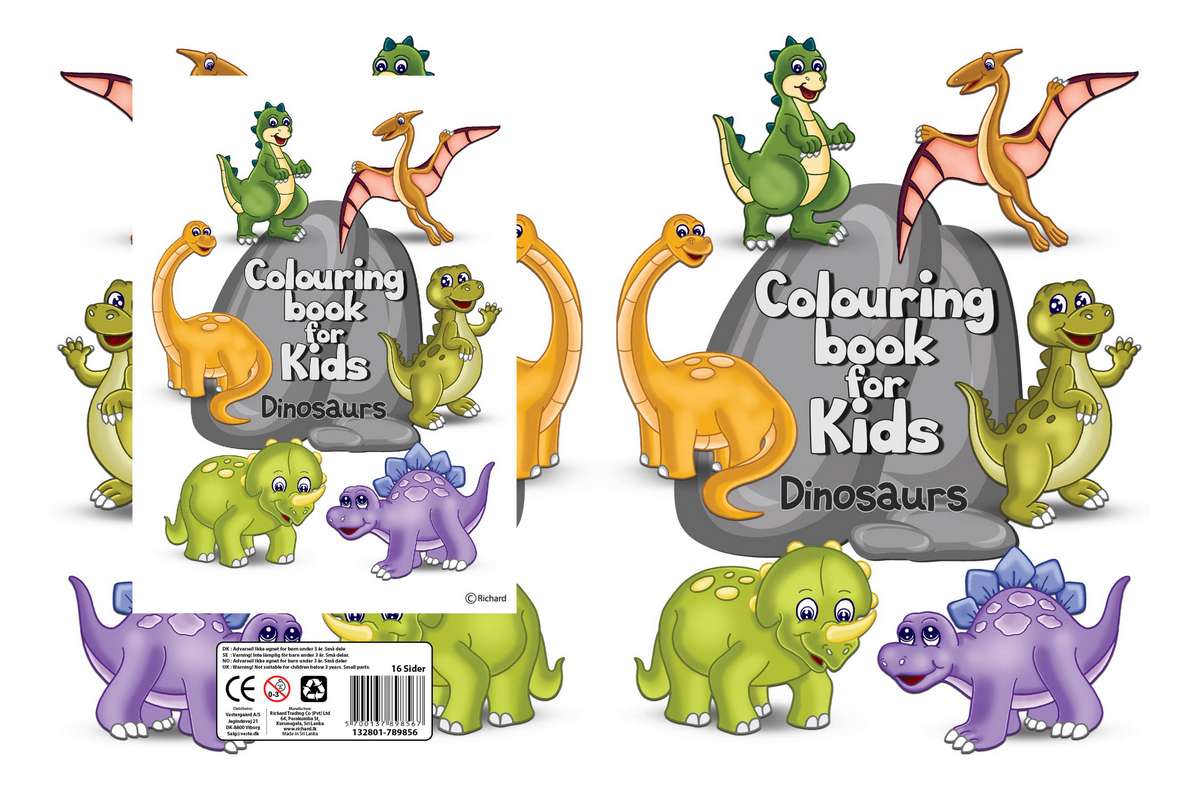 Malebog A4 Kids Dinosaurs 16 sider