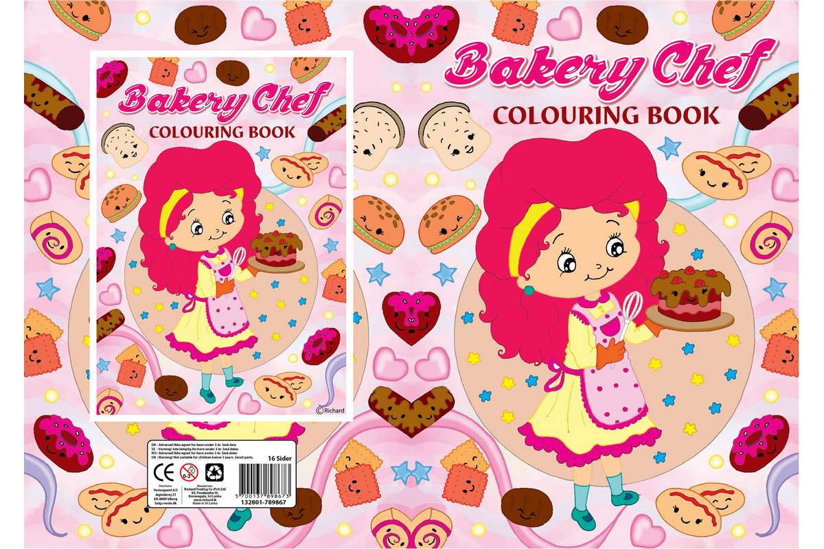 Malebog A4 Bakery Chef 16 sider