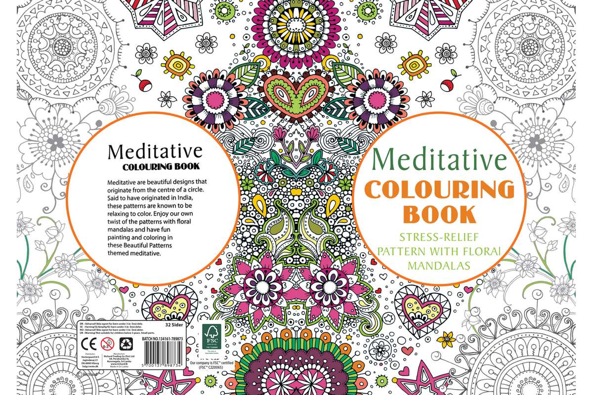 Malebog A4 Meditative 32 sider