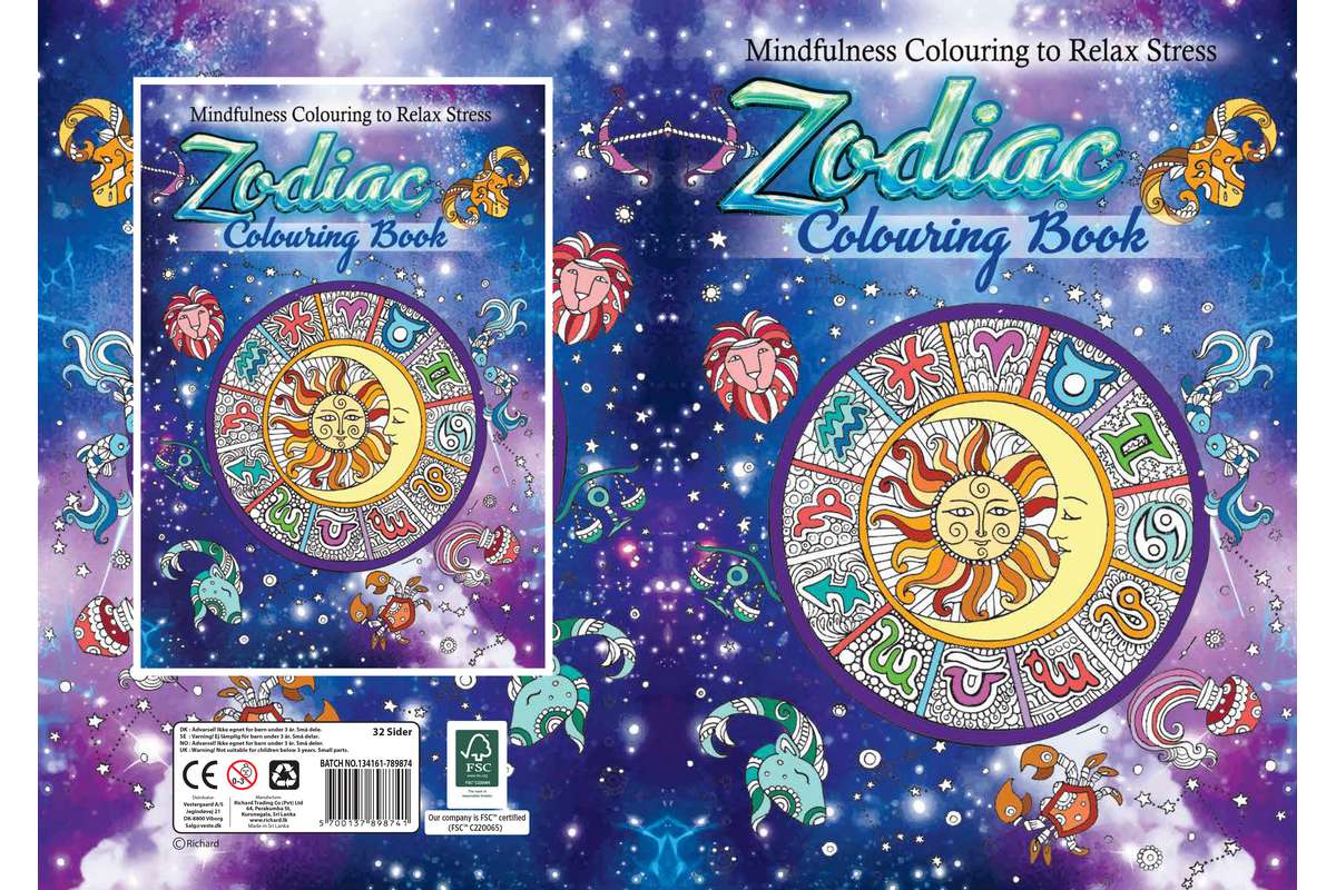Malebog A4 Zodiac 32 sider