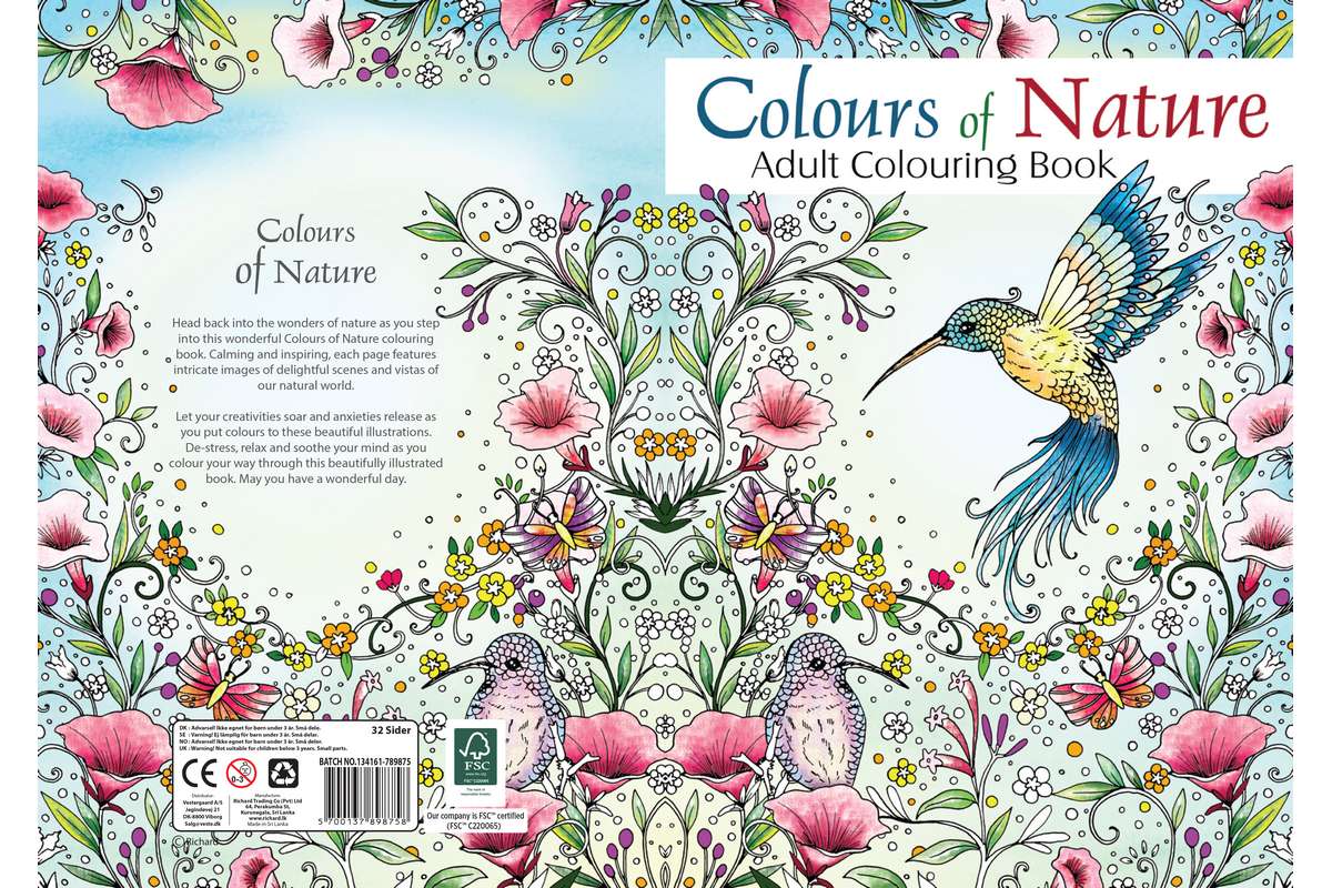 Malebog A4 Colour of Nature 32 sider