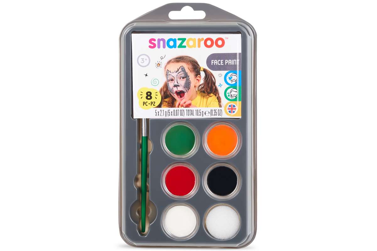 Sminkefarve Halloween sæt 7 dele + idehæfte 