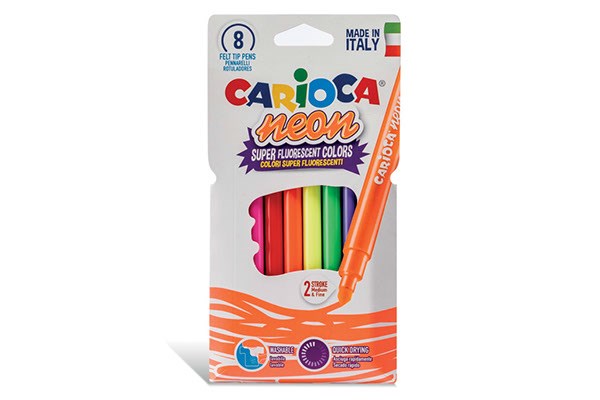 Neon tusch 8stk assorteret 