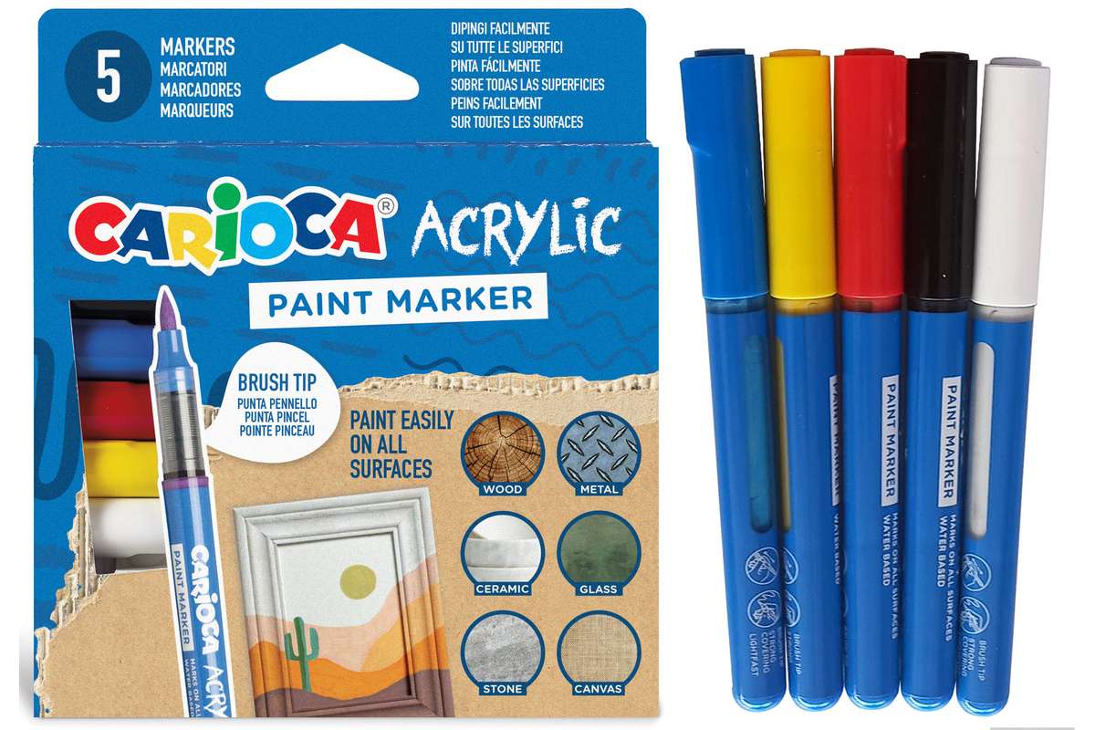 Acrylic paint marker 5stk. ass. 