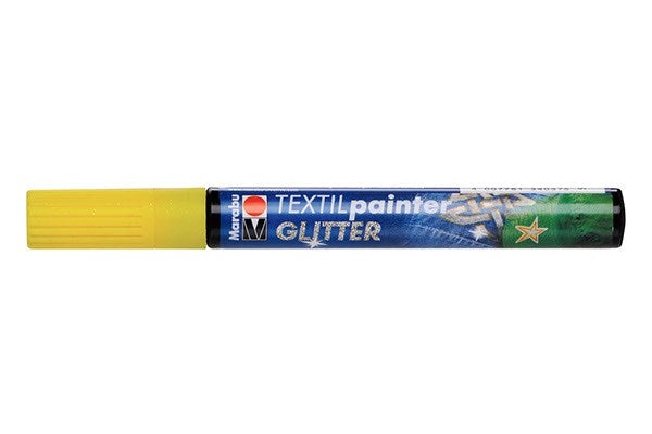 Textil painter glitter gul