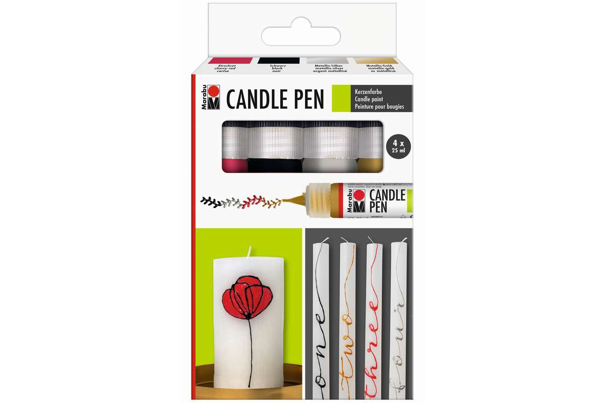 Candle pen set 4 x 25ml ass.