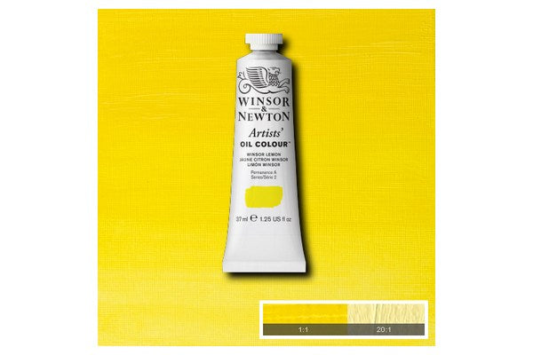 Artists oil colour 37ml winsor lemon 722