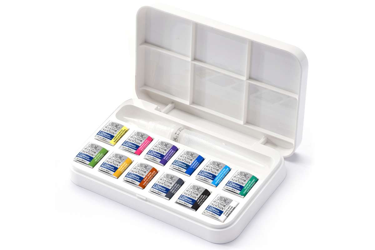 Cotman water brush set 12 x 1/2pan 