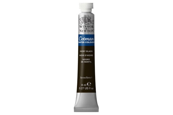 Cotman watercolour 8ml Ivory Black 331
