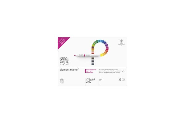 Paper pad for pigment marker A4, 175g, 15 pages