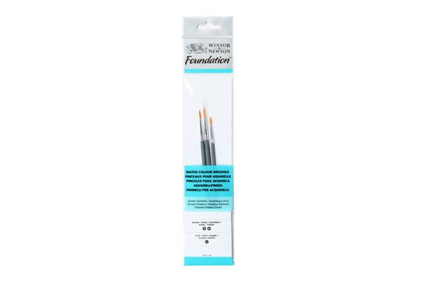 Foundation watercolour brush set 3pcs ass.