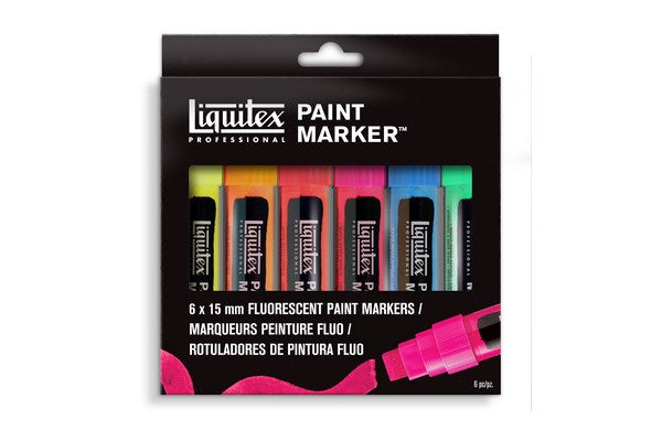 Wide Paint Marker Fluorescent 6pcs 