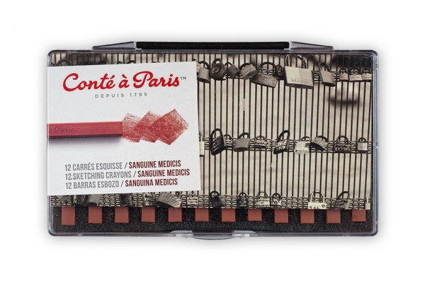 Conte Carre sketching set, 12pcs sanguine medics