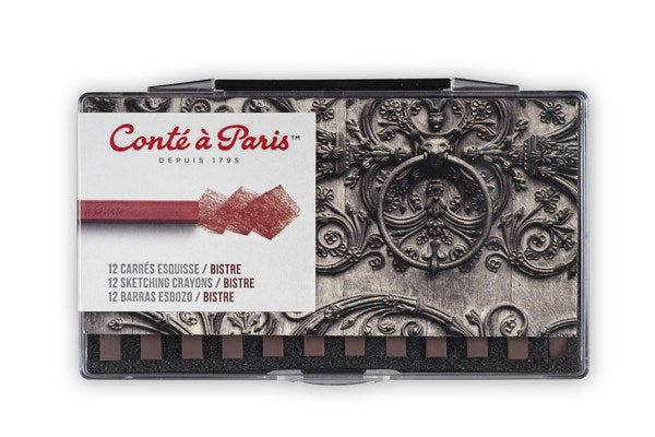 Conte Carre sketching set 12pcs bistre
