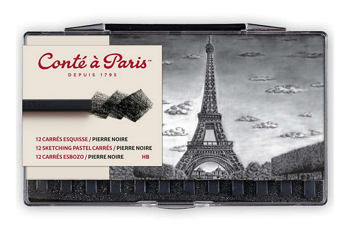 Conte Carre sketching set 12pcs pierre noire HB