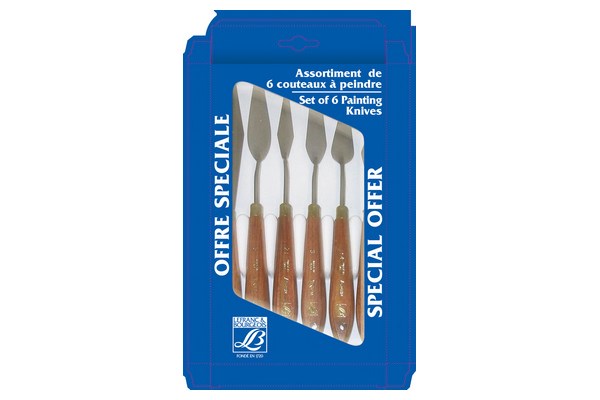 Painting knives 6pcs ass.