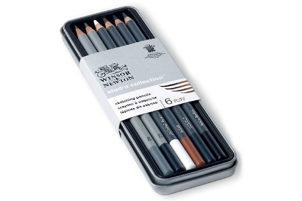 Sketching pencil 6pcs in tin box