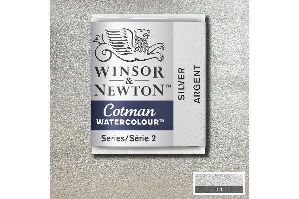 Cotman watercolour 1/2 pan Silver 617