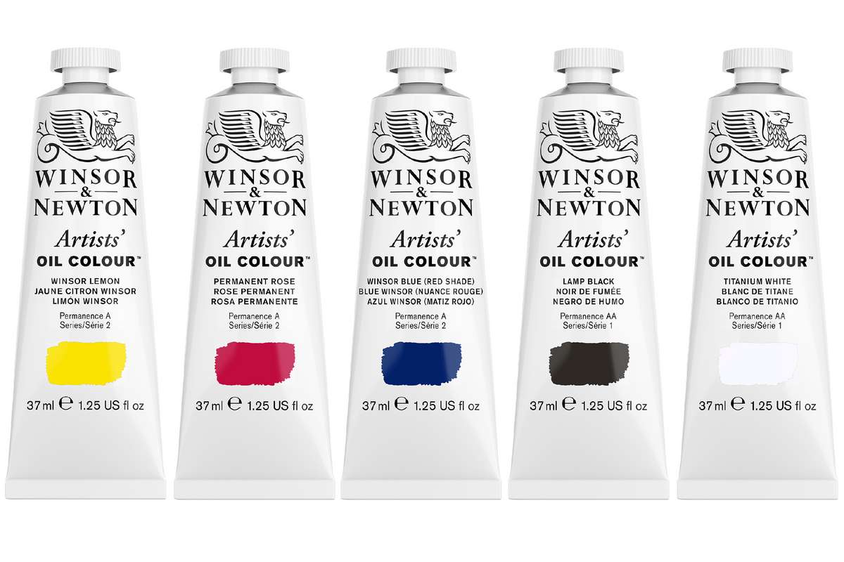 Artists oil colour 5x37ml, Primary set