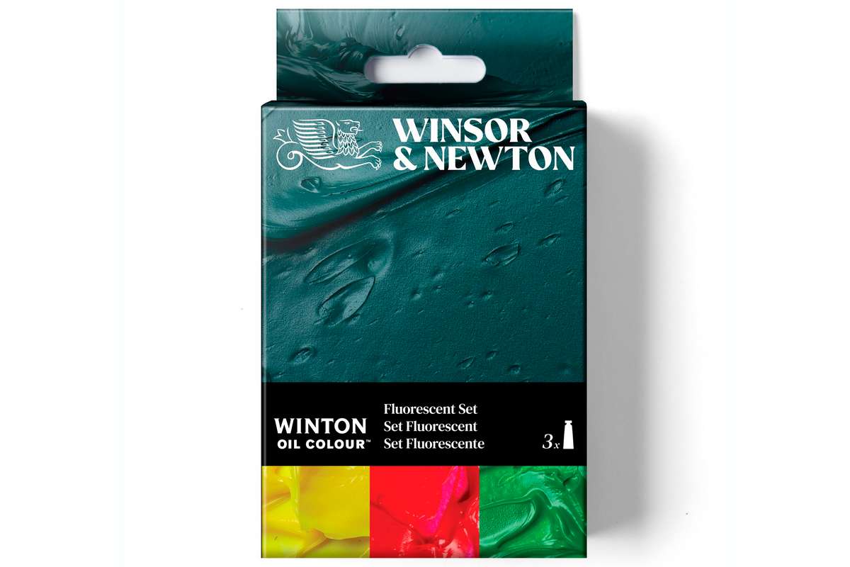 Winton oil colour set 3x37ml, fluorescent