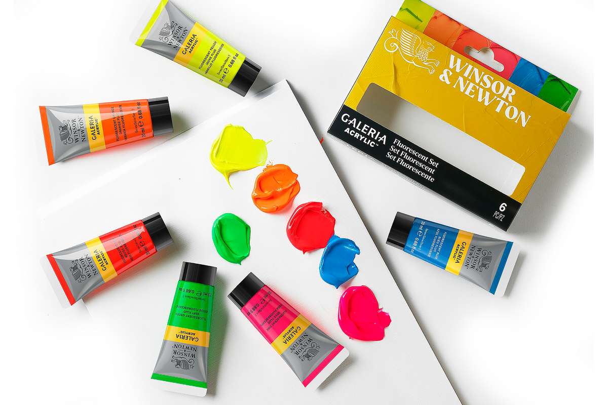 Galeria Acrylic color set 6x20ml, fluorescent
