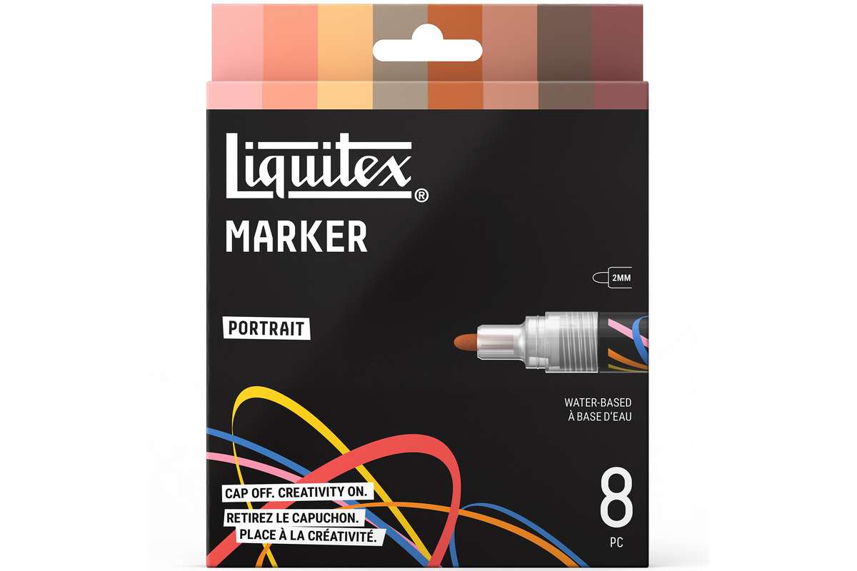 LQX Marker Portrait set 2mm x 8pcs ass.