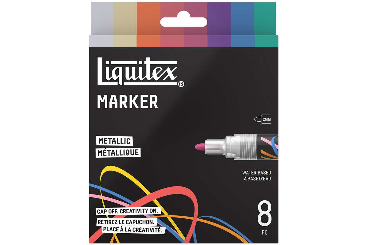 LQX Marker Metallic set 2mm x 8pcs ass.